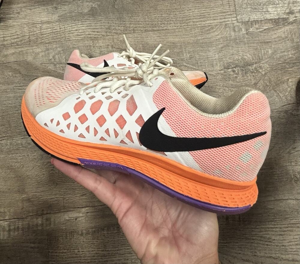 Nike Pegasus 31 Womens Size 8 Orange Purple Running Training Sneaker 654486-102